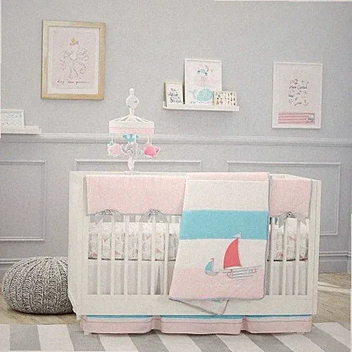 Just Born Sail Into Your Dreams 5-Pc Crib Bedding Set Mobile/Changing Pad Cover