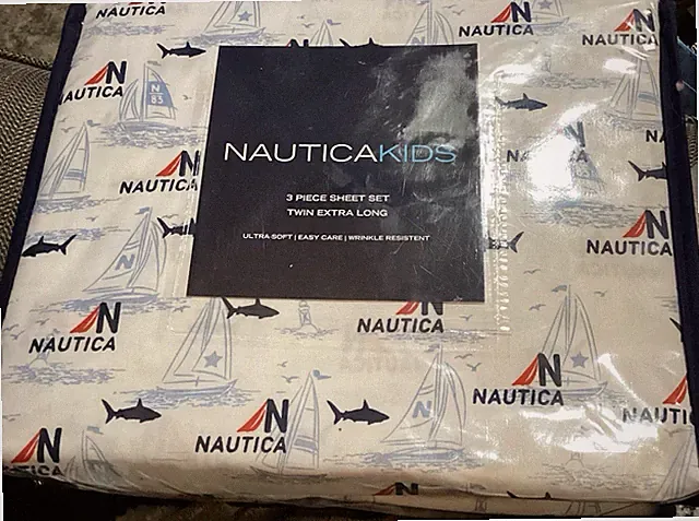 Nautica Kids Twin XL Sheet Set, Maxon sailboats sharks Nautical , 3 pc