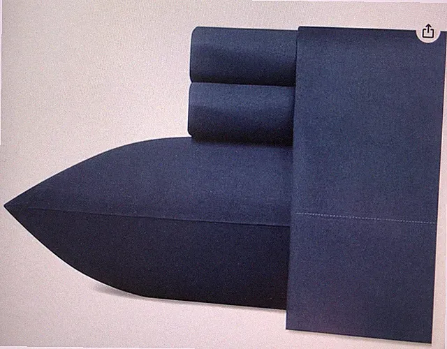 Nautica Twin Xl Sheet Set Cotton Percale Bedding,Captains Navy