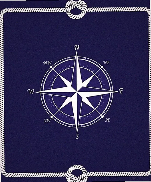 NAUTICAL Soft Cozy Luxury Throw Light Weight Blanket 50" x 60" (127cm x 152cm)