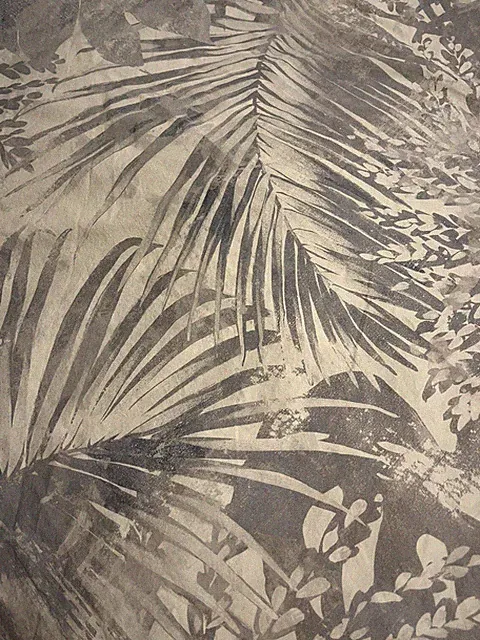 Pottery Barn Duvet Cover FULL QUEEN Layla Palm Cotton Gray Coastal Vintage