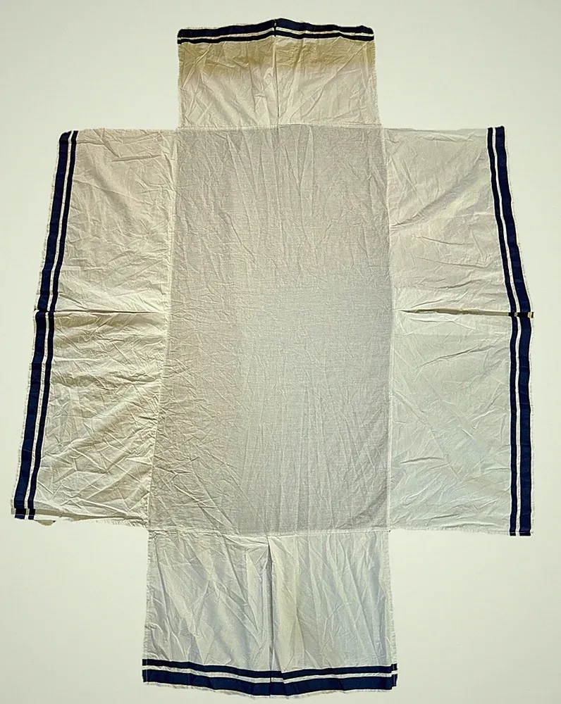 Pottery Barn Kids Blue Stripe Nautical Dust Ruffle Bed Skirt