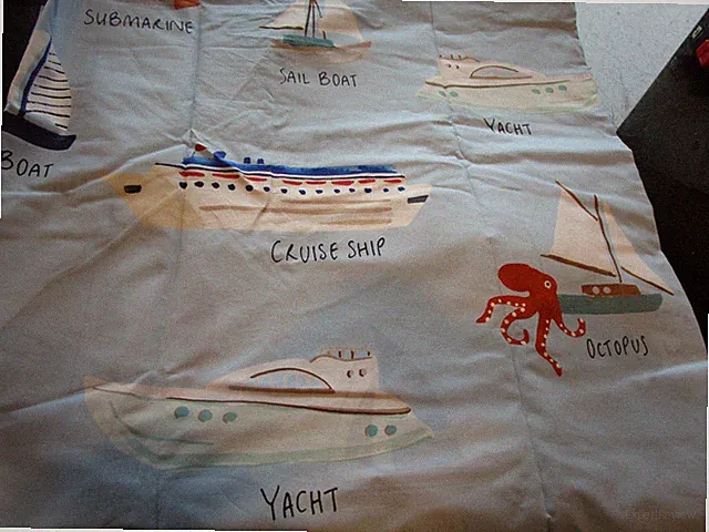 Pottery Barn Kids Nautical Boating duvet full queen photo develop sample